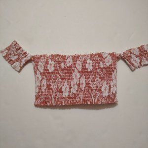 Xhilaration Smocked Off the Shoulder Bikini Top XS
